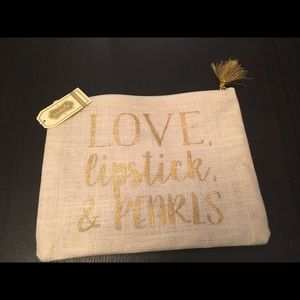 Mud-Pie Southern Belle Case White- Cosmetic Bag